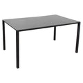 Hagebord Pure aluminium/keramikk 150x90 cm lava grå sett forfra