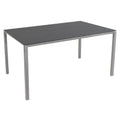 Hagebord Pure aluminium/keramikk 150x90 cm light grey fra Cane-Line sett forfra
