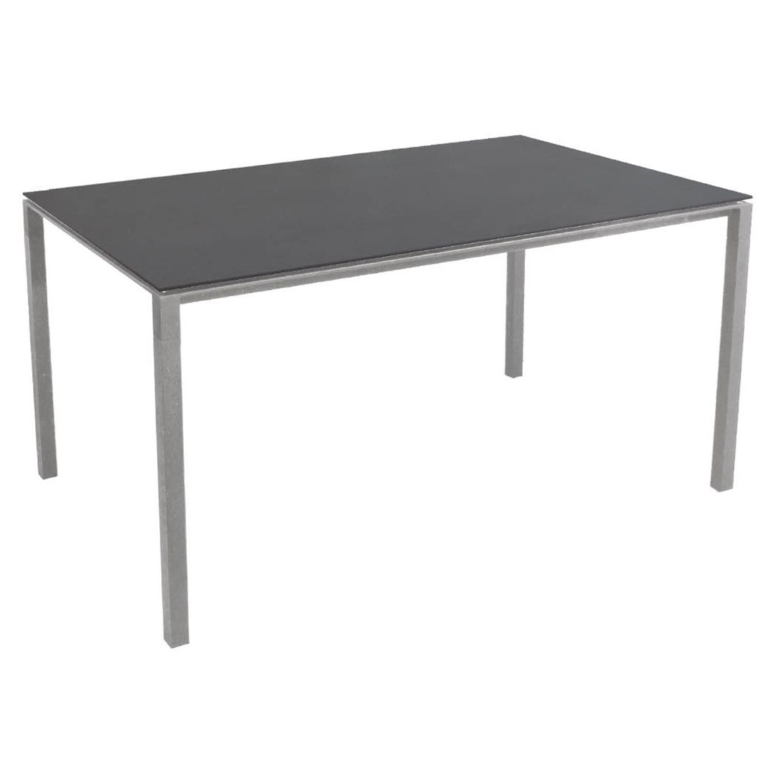 Hagebord Pure aluminium/keramikk 150x90 cm light grey fra Cane-Line sett forfra