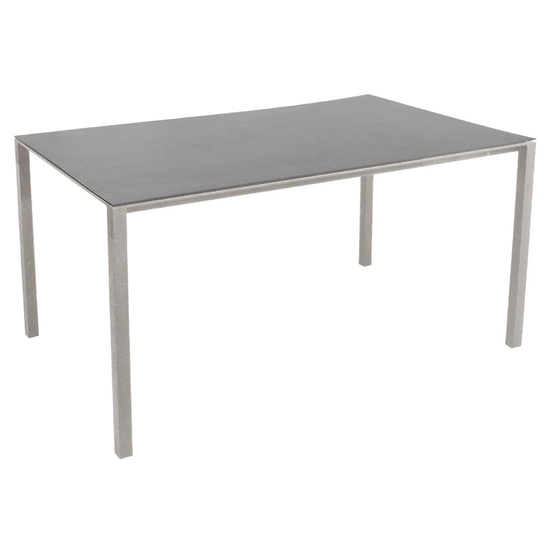 Hagebord Pure aluminium/keramikk 150x90 cm taupe fra Cane-Line sett forfra