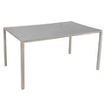 Hagebord Pure aluminium/keramikk 150x90 cm taupe/grå front