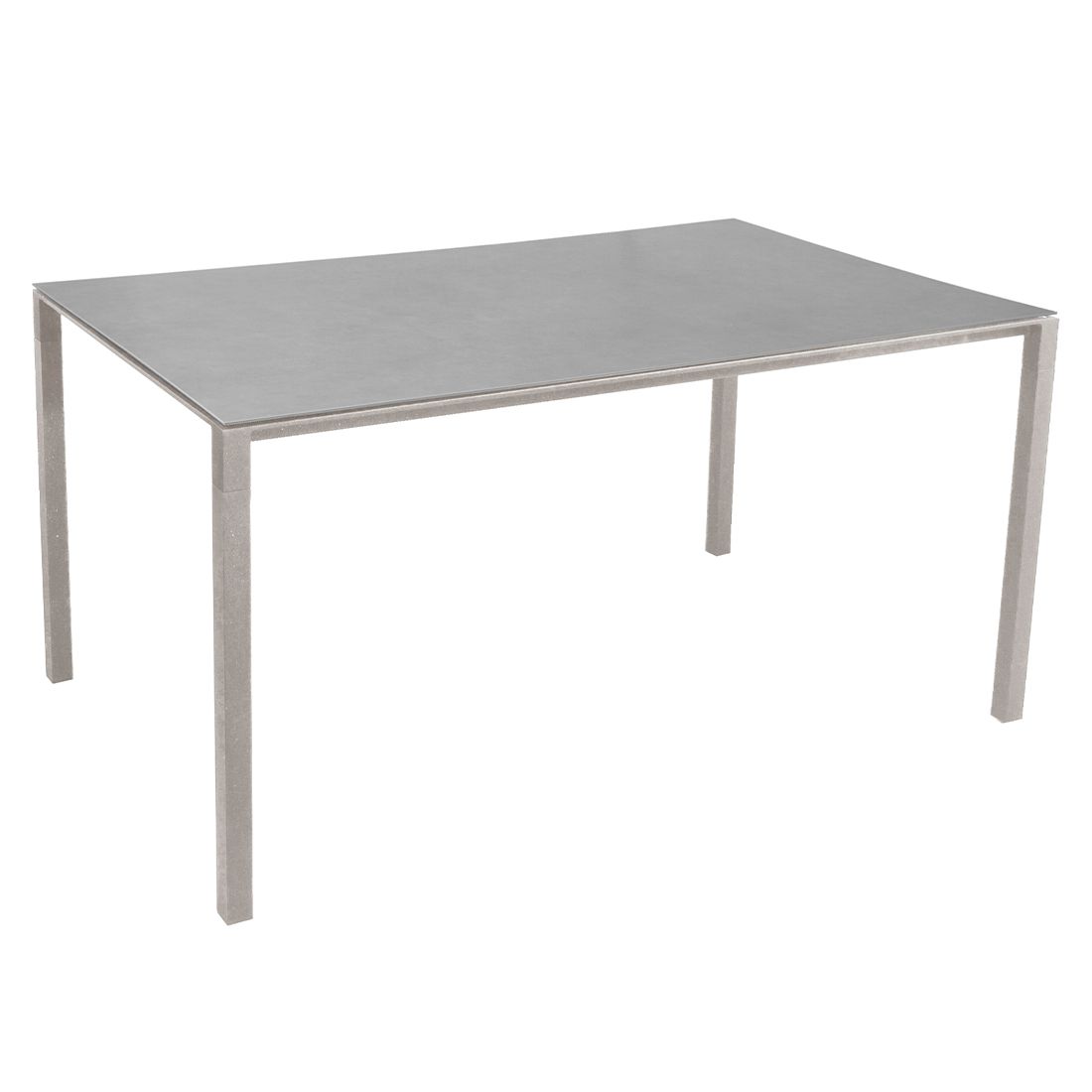 Hagebord Pure aluminium/keramikk 150x90 cm taupe/grå front