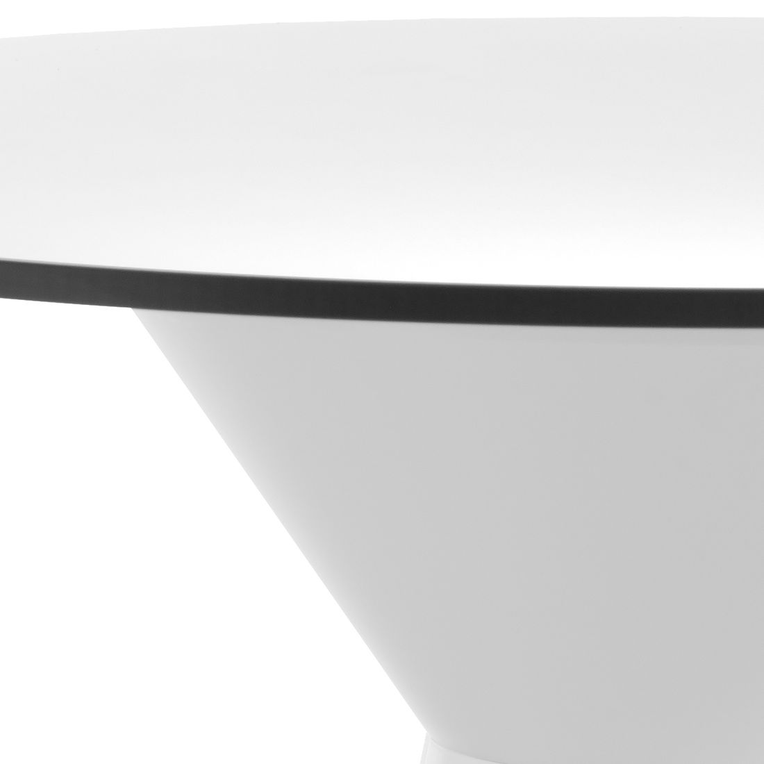 Montert Hagebord Roller plast/HPL Ø80 cm hvit - Gaber på terrasse