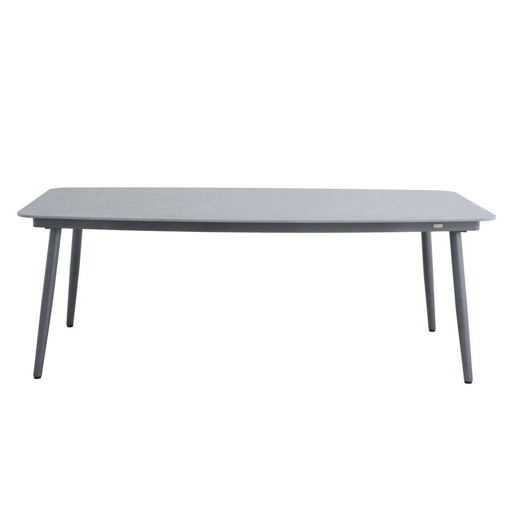 Hagebord Ropero aluminium sinterstein 210x105 cm forfra