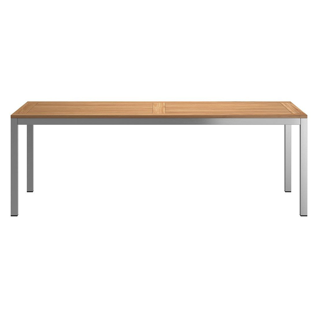 Hagebord rustfritt stål/teak 220x100 cm - OUTLIV bakside