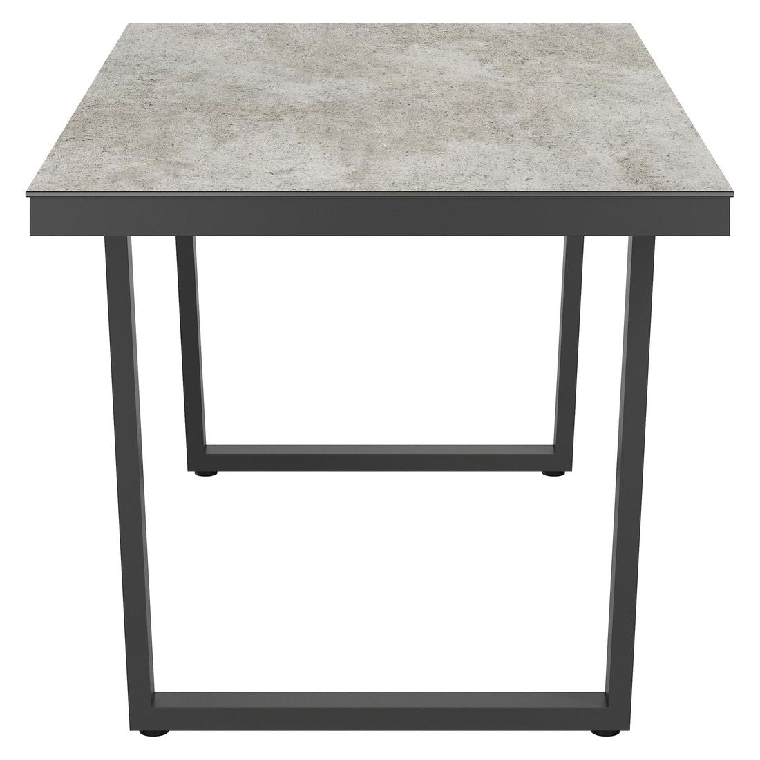 Nærbilde av ben på Hagebord rustfritt stål/Dekton 160x90 cm antrasitt - OUTLIV