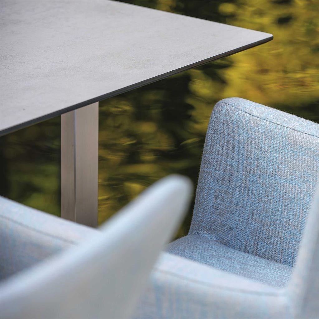 Detalj av Hagebord rustfritt stål/Silverstar 2.0 160x90 cm