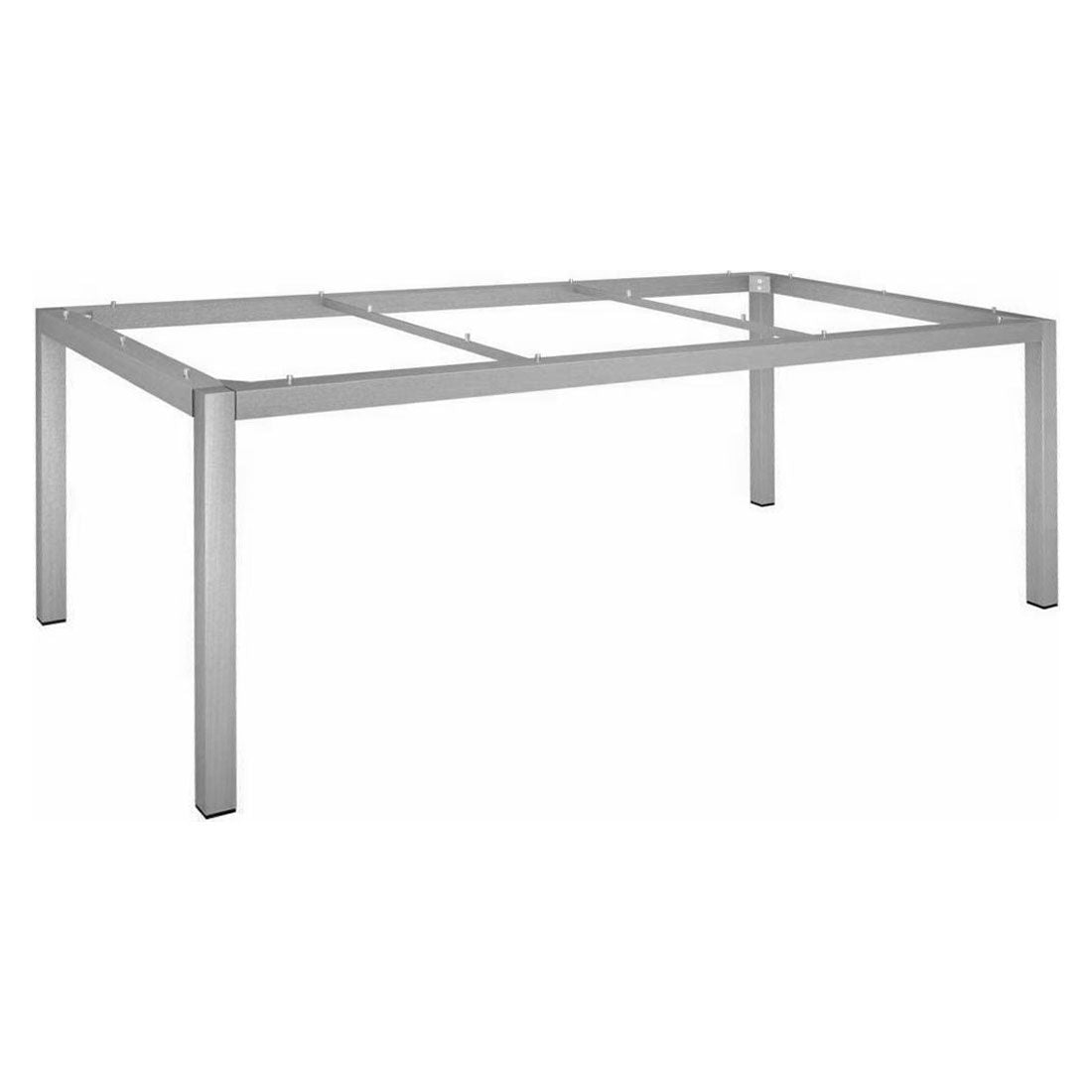Hagebord rustfritt stål/teak 200x100 cm - Stern bakside