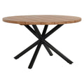 Hagebord Saba Ø130 cm aluminium/resirkulert teak forfra