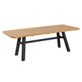 Hagebord Saba 220x100 cm aluminium resirkulert teak forfra