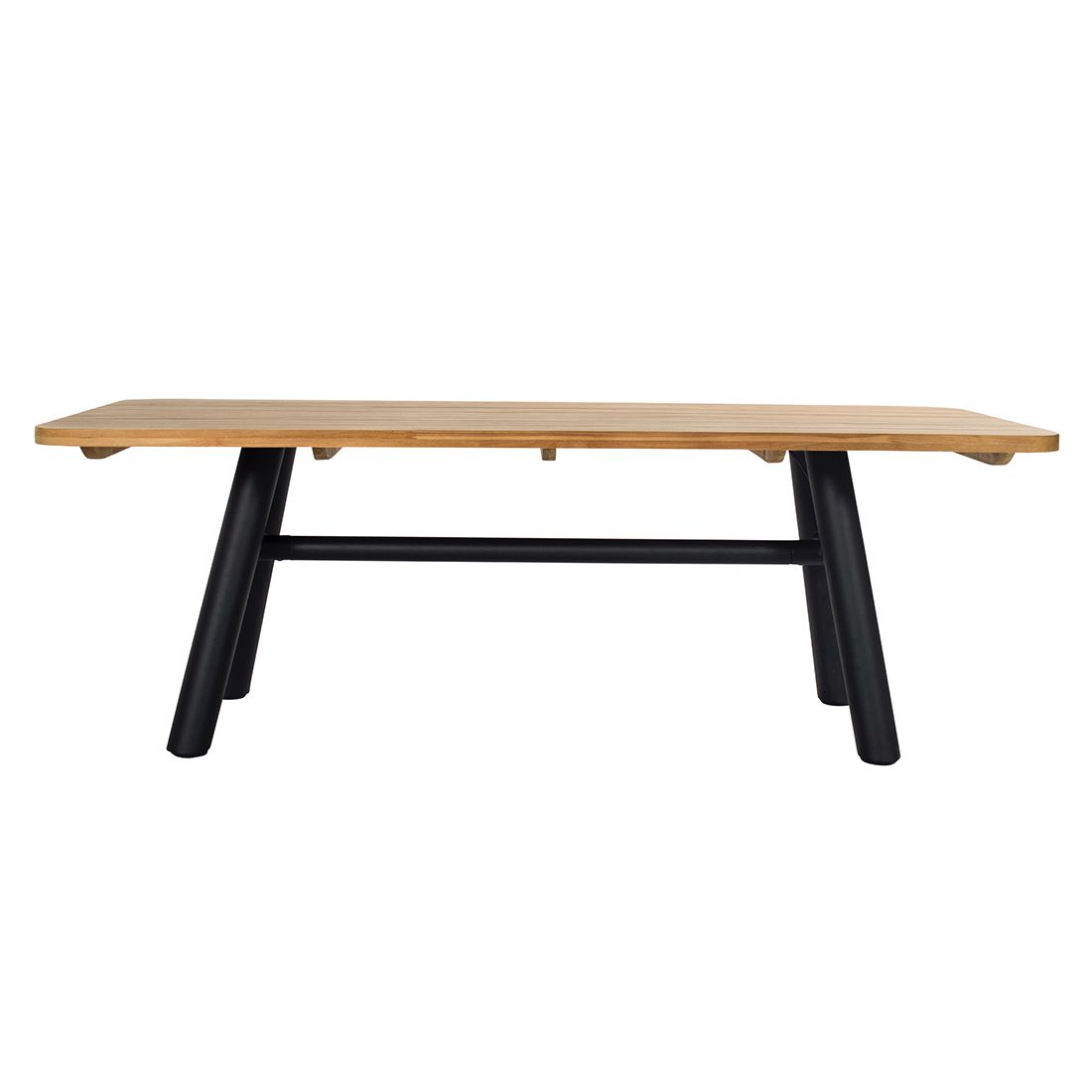 Hagebord Saba 220x100 cm aluminium resirkulert teak bakside