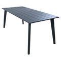 Hagebord Salo 180x84cm aluminium antrasitt forfra