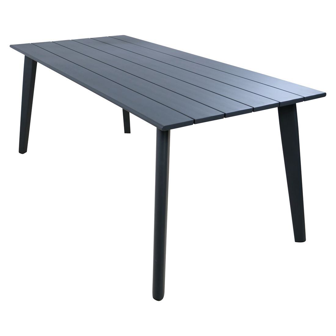 Hagebord Salo 180x84cm aluminium antrasitt forfra
