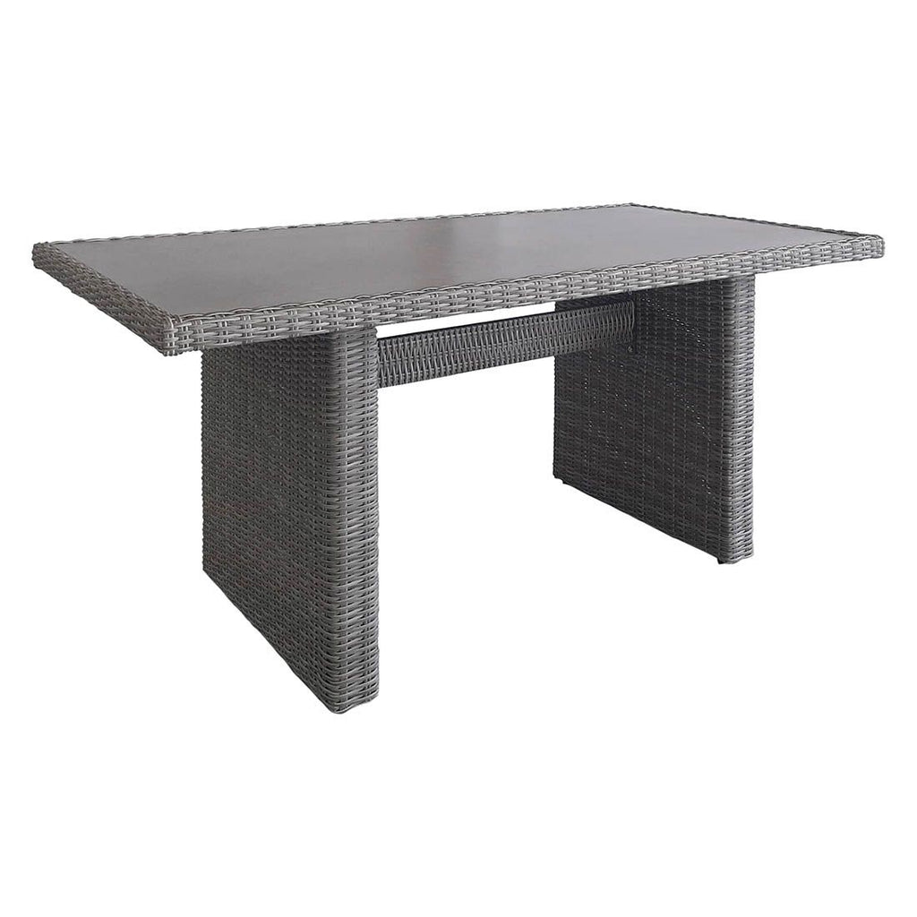 Hagebord Salou 165x90cm aluminium spraystone sett forfra
