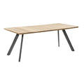 Hagebord Schweden aluminium/teak 200x95 cm front