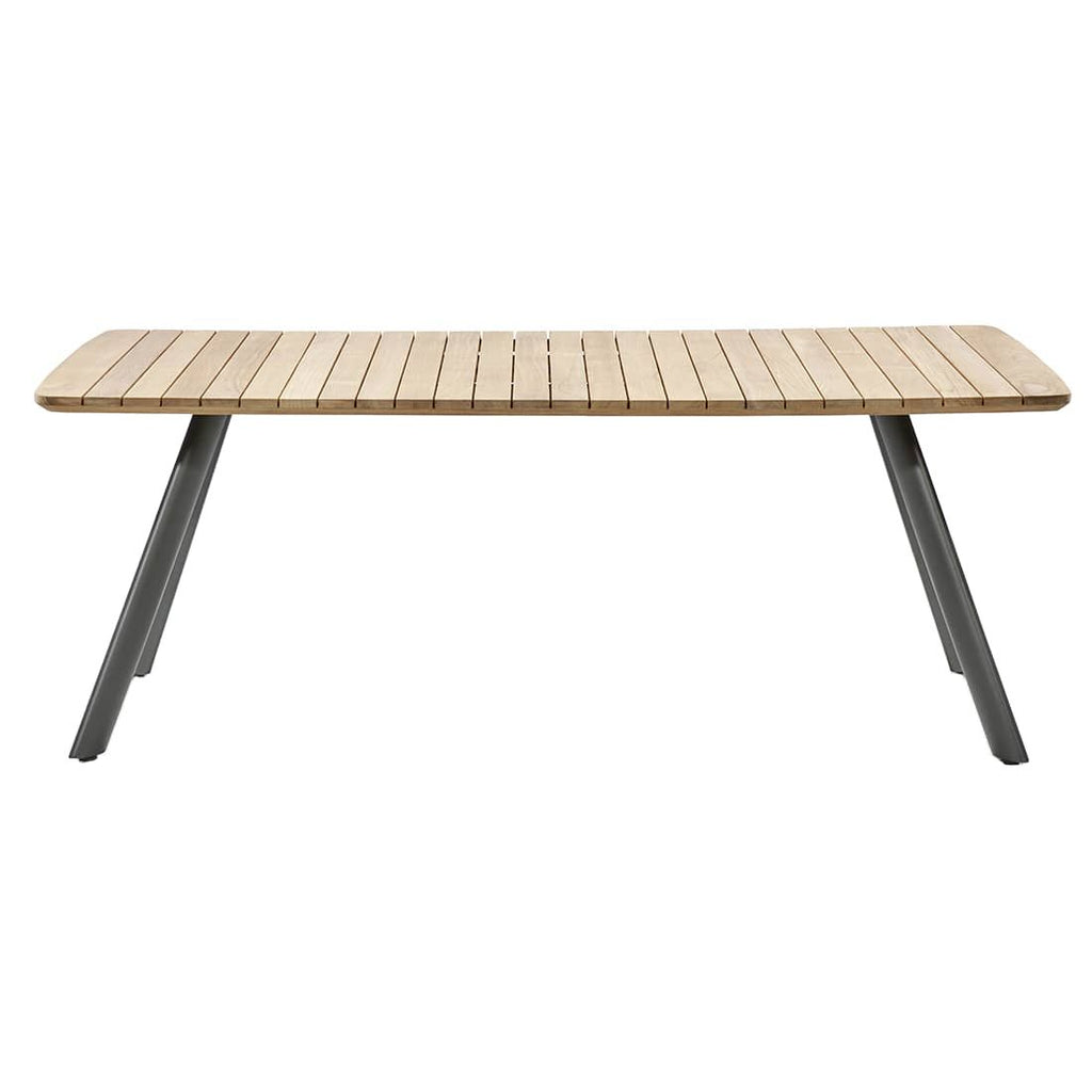 Hagebord Schweden aluminium/teak 200x95 cm bakside
