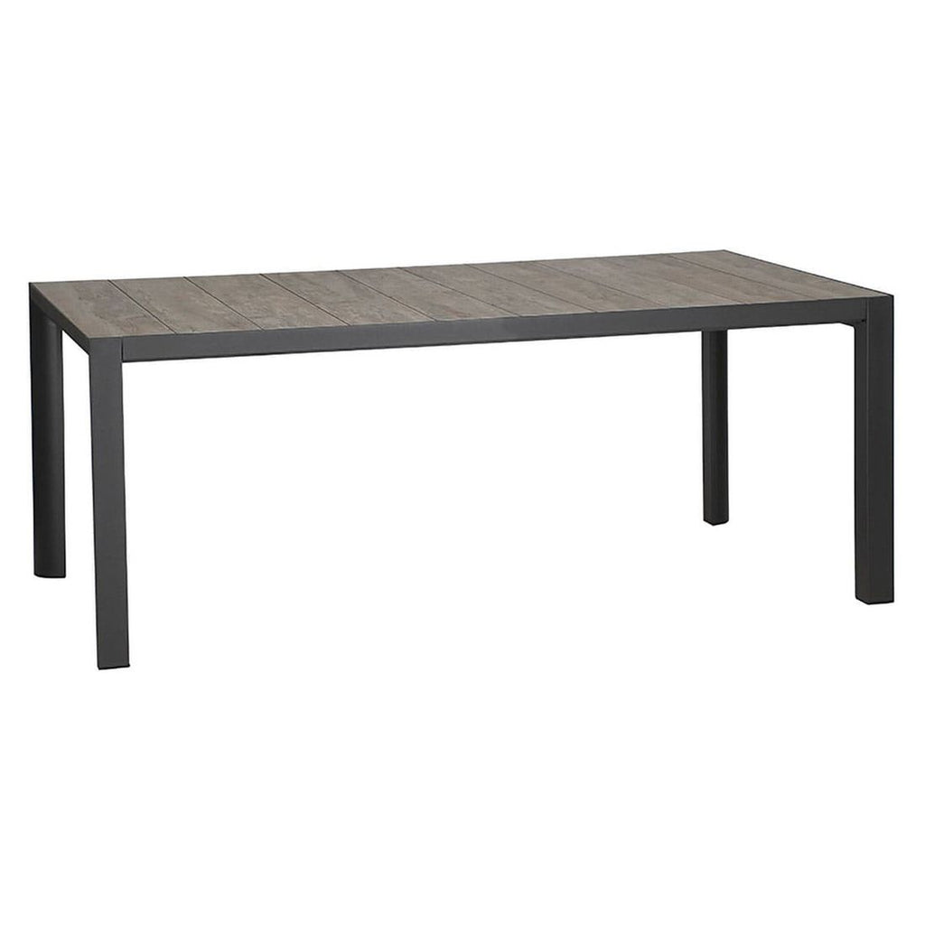 Hagebord Silva 180x100 cm aluminium/keramikk forfra