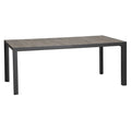 Hagebord Silva 180x100 cm aluminium/keramikk forfra