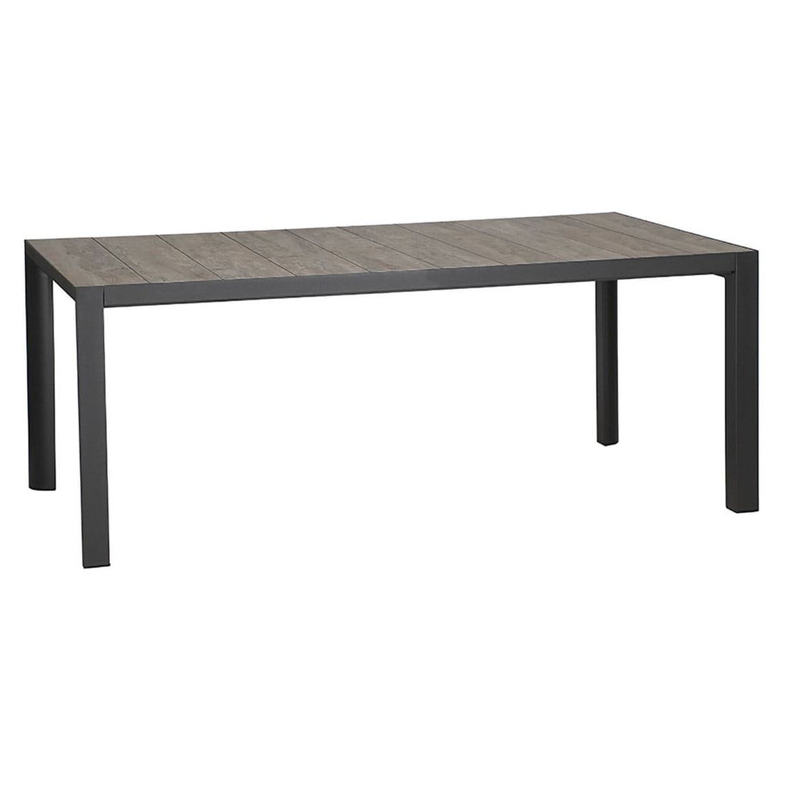 Hagebord Silva 180x100 cm aluminium/keramikk forfra
