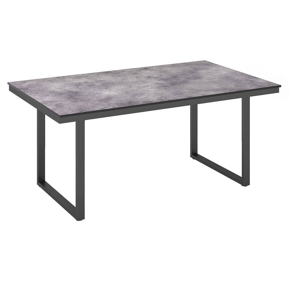 Hagebord Skate 160x95 cm aluminium HPL antrasitt forfra