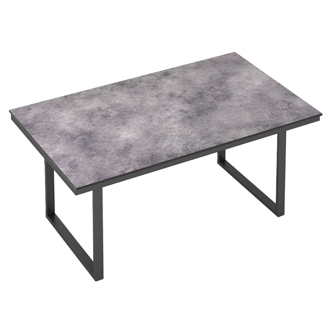 Hagebord Skate 160x95 cm aluminium HPL antrasitt detalj av bordplate