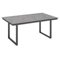 Hagebord Skate 160x95 cm aluminium HPL kalksandstein forfra