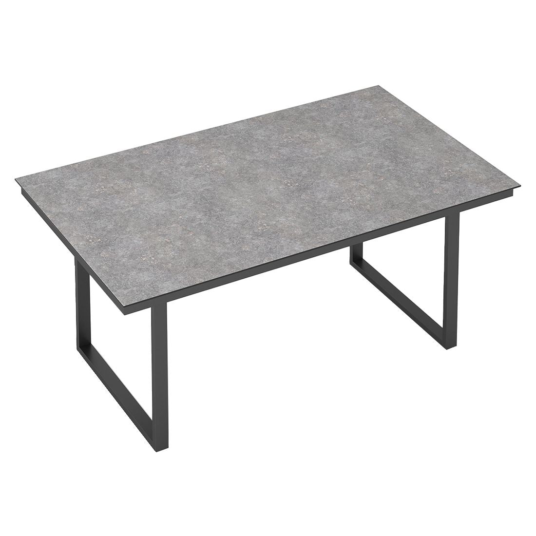 Hagebord Skate 160x95 cm aluminium HPL kalksandstein bakside