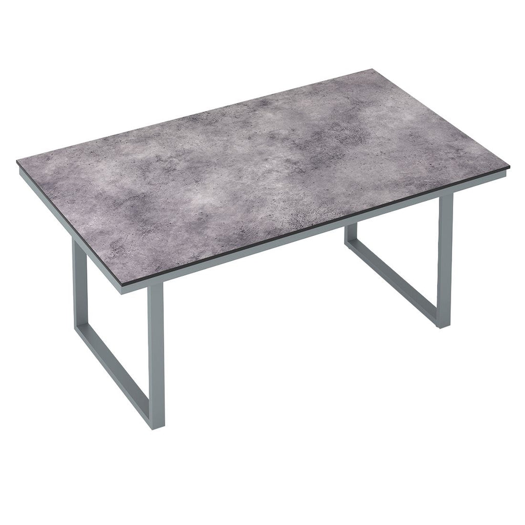 Hagebord Skate aluminium HPL 220x95 cm sølv/antrasitt bakside