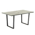 Hagebord Sofano 140x80 cm aluminium/glasskeramikk forfra