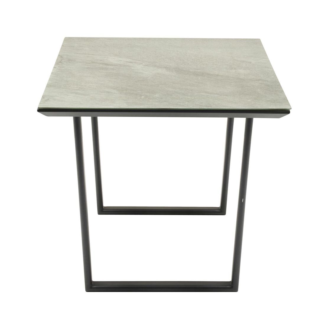 Nærbilde av aluminiumsrammen på Hagebord Sofano 140x80 cm