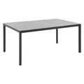 Hagebord Soft aluminium/Dekton 160x100 cm - Solpuri forfra