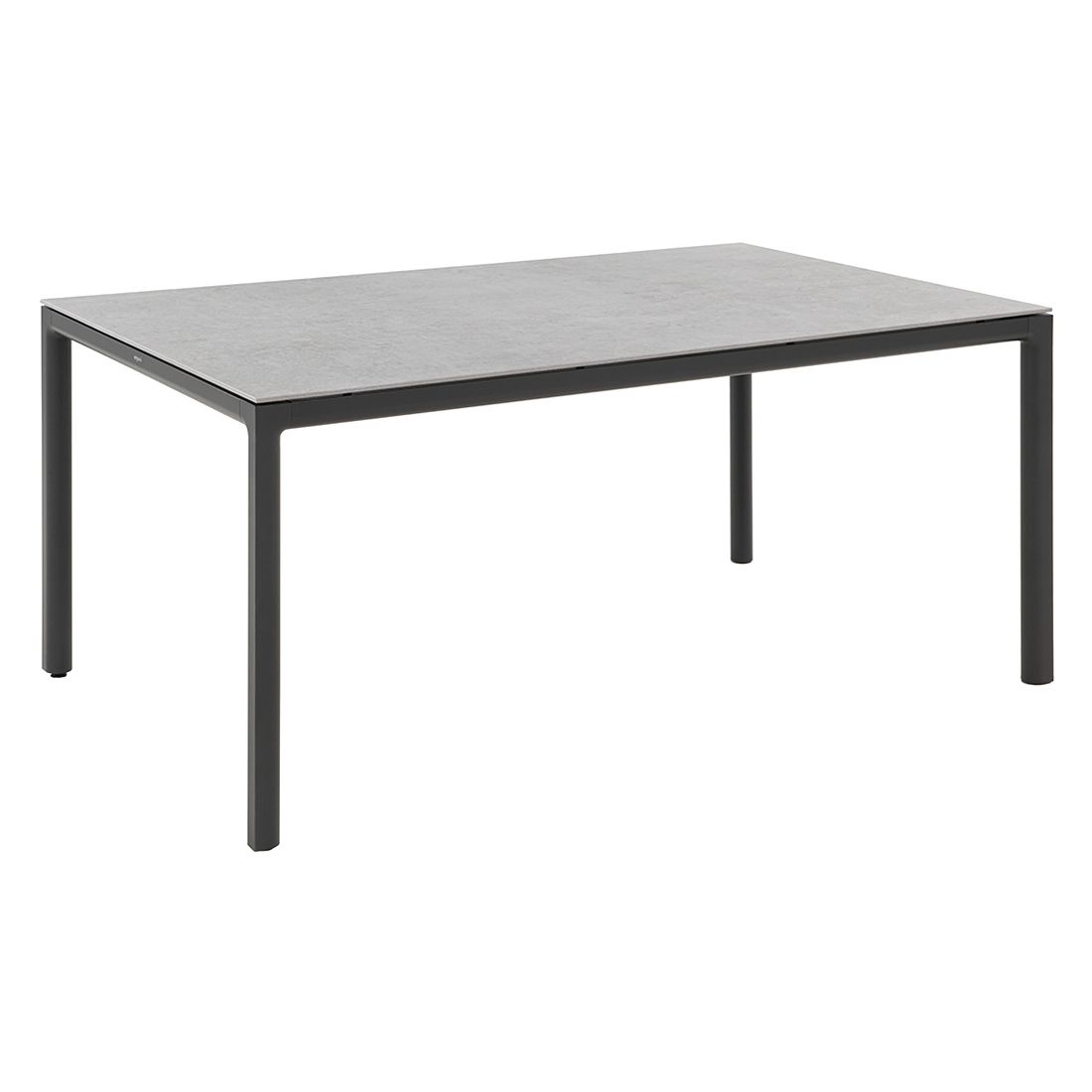 Hagebord Soft aluminium/Dekton 160x100 cm - Solpuri forfra