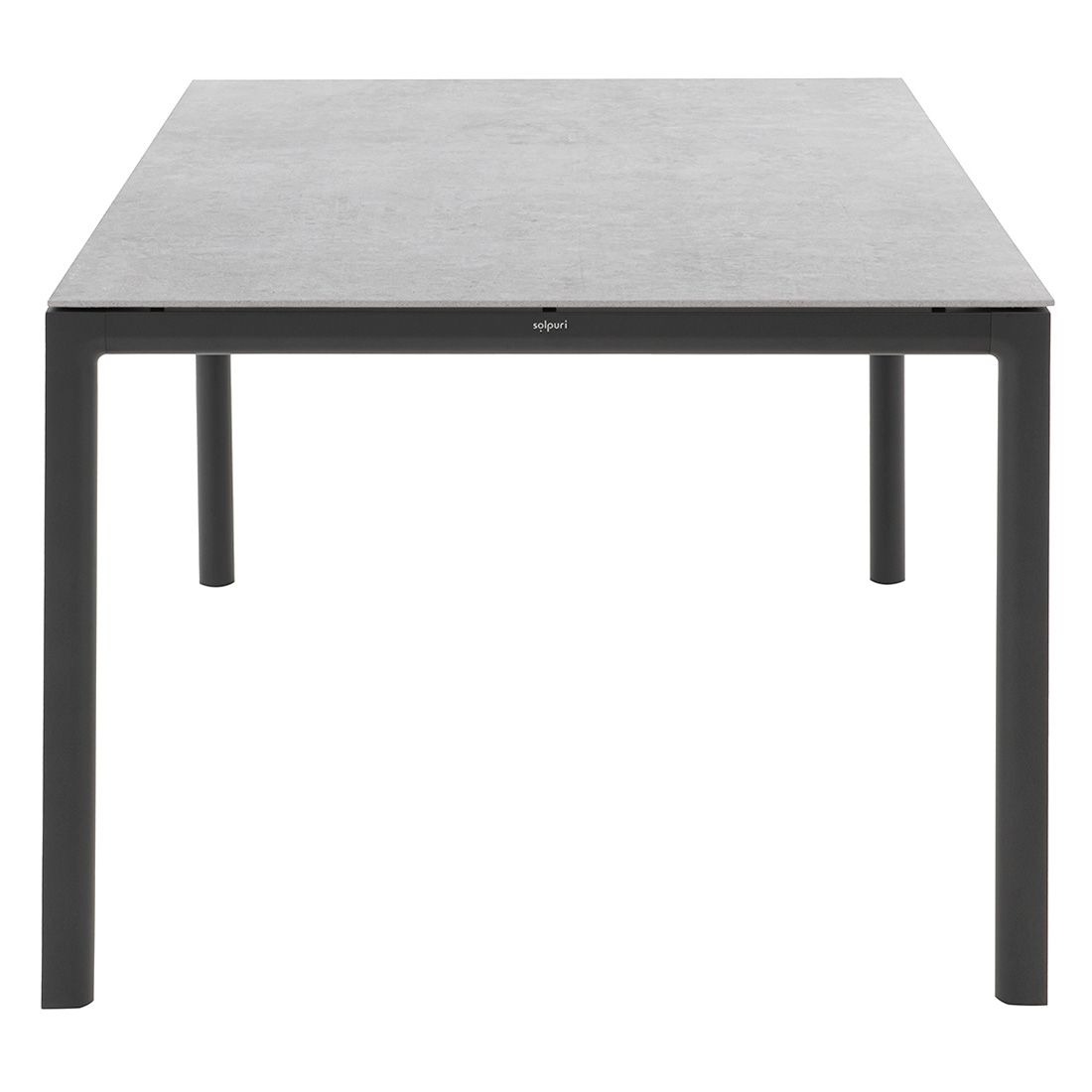 Detalj av bordplate på Hagebord Soft aluminium/Dekton 160x100 cm - Solpuri