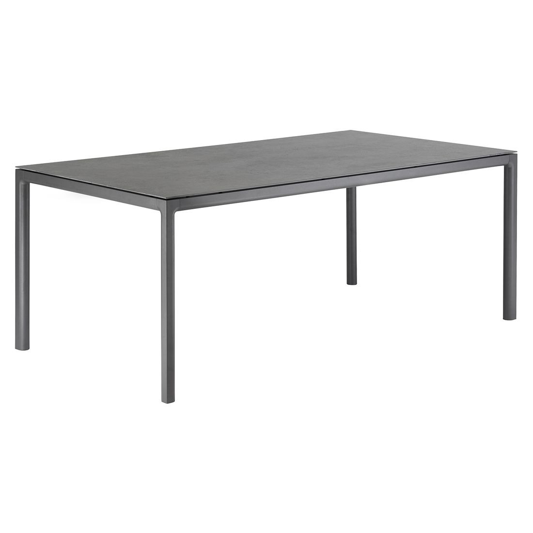 Hagebord Soft aluminium HPL 200x100 cm forfra