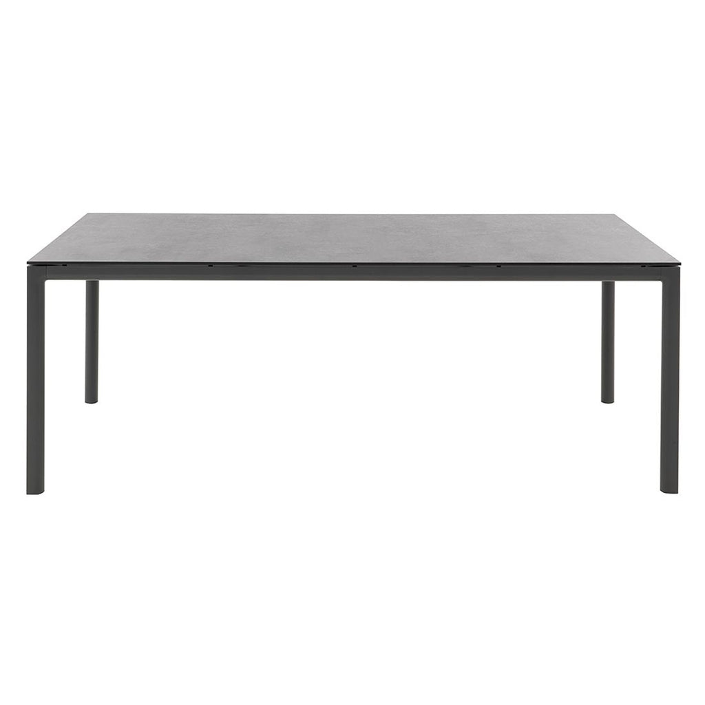 Hagebord Soft aluminium HPL 200x100 cm antrasitt bakside