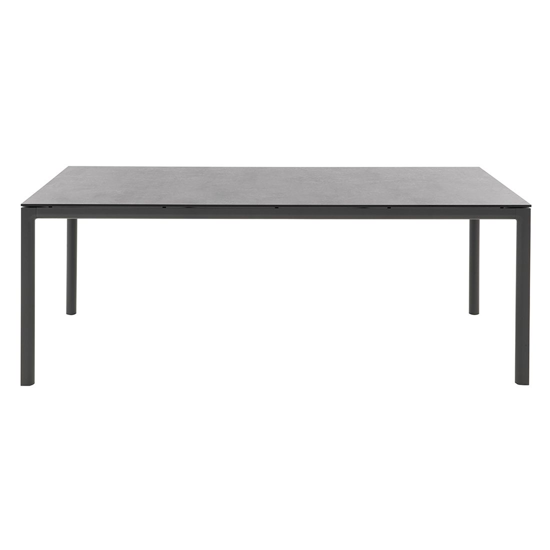 Hagebord Soft aluminium HPL 200x100 cm antrasitt bakside