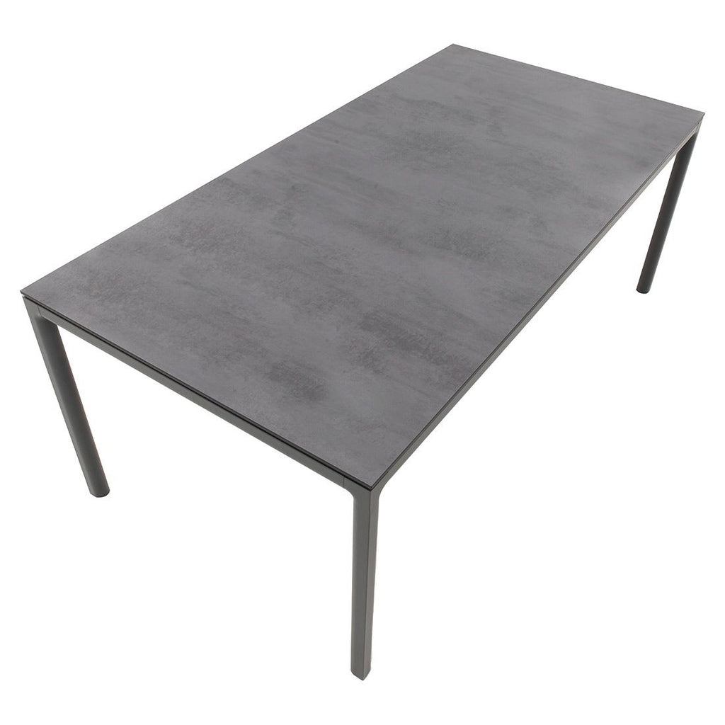 Montert Hagebord Soft aluminium HPL 200x100 cm antrasitt i hage