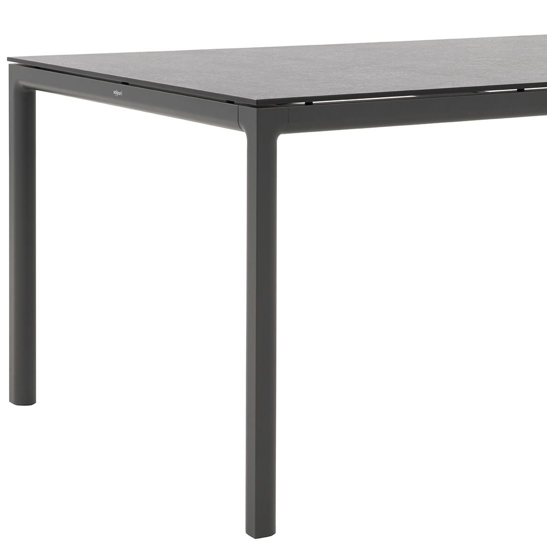 Hagebord Soft aluminium HPL 200x100 cm antrasitt med stoler