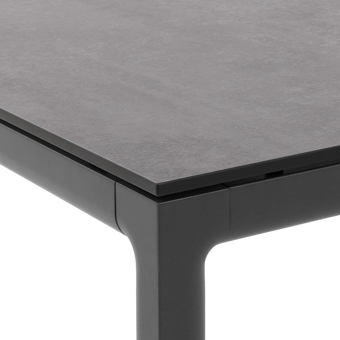 Hagebord Soft aluminium HPL 200x100 cm antrasitt i antrasittfarge