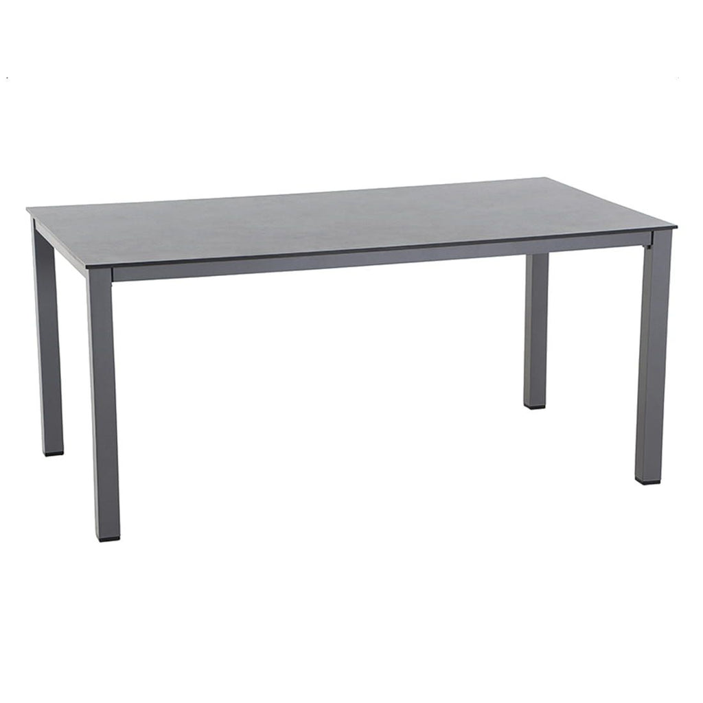 Hagebord Sola 160x90 cm aluminium HPL fra Siena Garden sett forfra