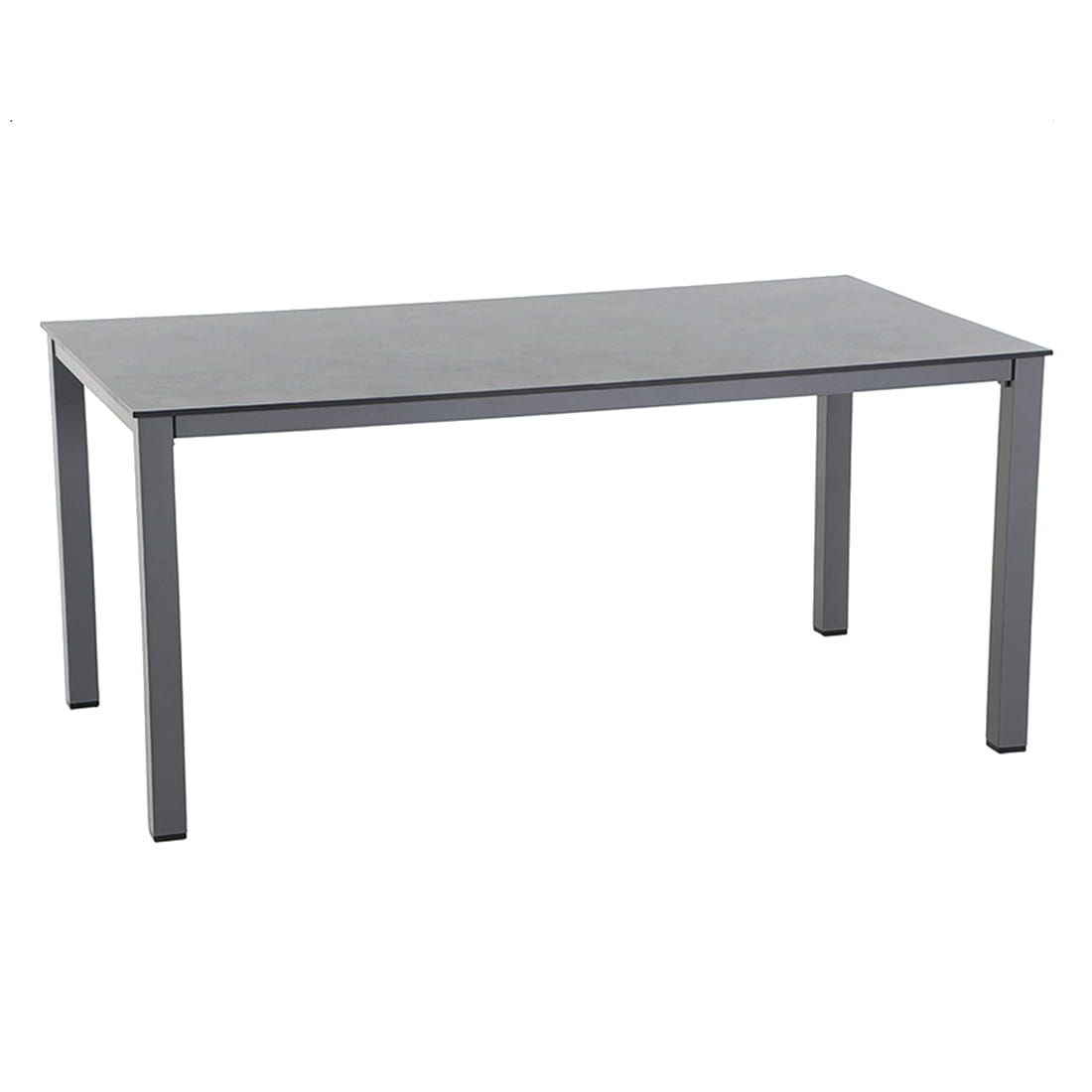 Hagebord Sola 160x90 cm aluminium HPL fra Siena Garden sett forfra