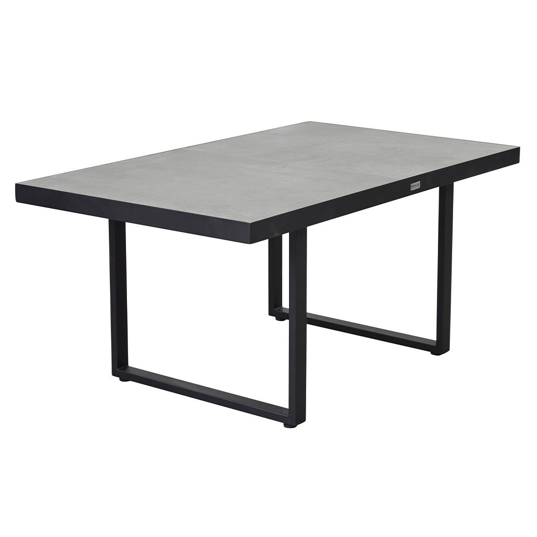 Hagebord Sondrino 140x85 cm aluminium/keramikk forfra