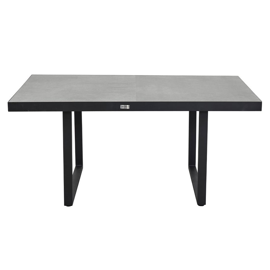 Hagebord Sondrino 140x85 cm aluminium/keramikk montert ute
