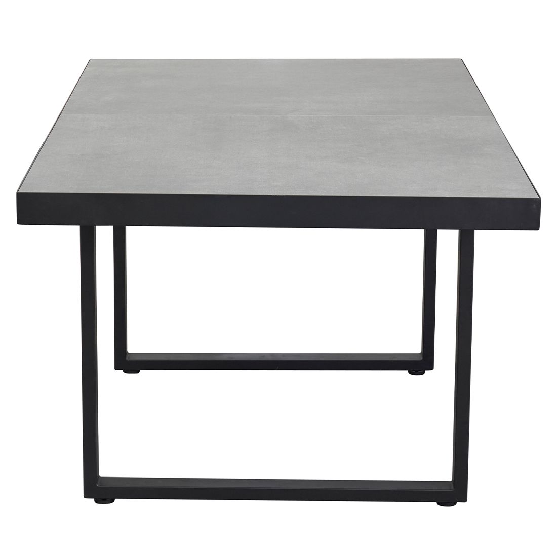 Hagebord Sondrino 140x85 cm aluminium/keramikk nærbilde aluminiumramme