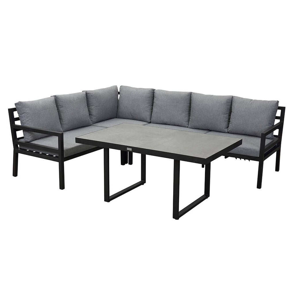 Hagebord Sondrino 140x85 cm aluminium/keramikk oversikt uteplass