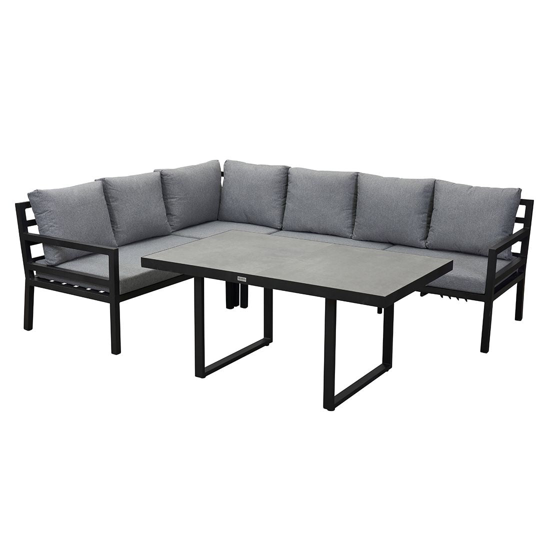 Hagebord Sondrino 140x85 cm aluminium/keramikk oversikt uteplass