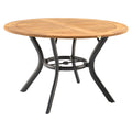 Hagebord South Wales Ø120 cm aluminium/teak - Hartman forfra