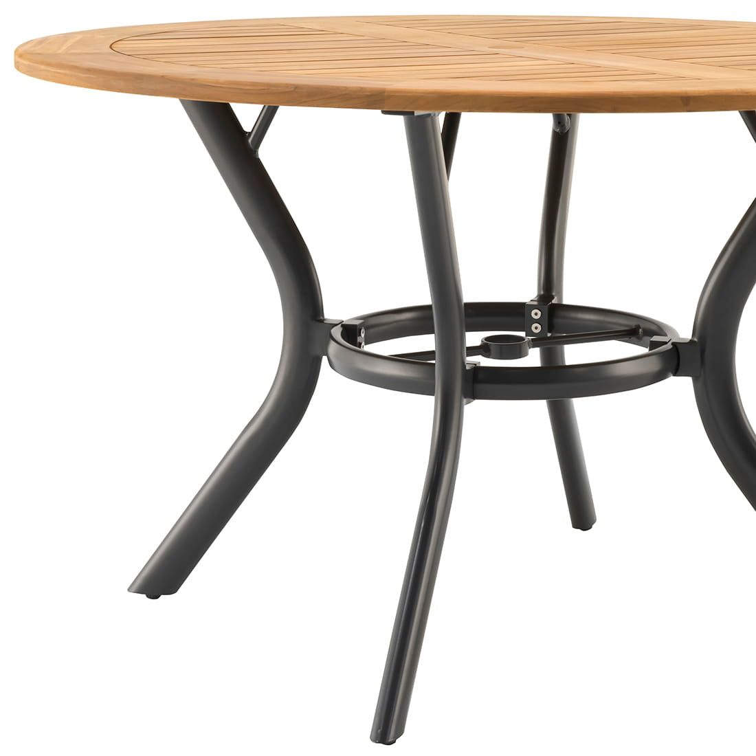Hagebord South Wales Ø120 cm aluminium/teak - Hartman bakside
