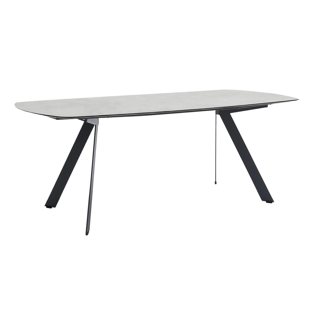 Hagebord Spanien 200x100 cm stål HPL antrasitt forfra