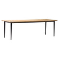 Hagebord Spider 160x90 cm aluminium/teak - Zebra forfra